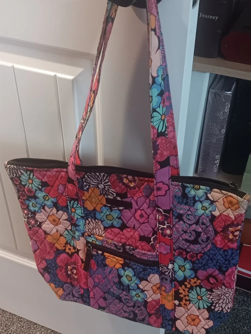 Vera Bradley Quilted Floral Tote Bag - Pink Multicolor